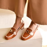 THE NEW YORK - Sienna Brown Pump Loafer Heels